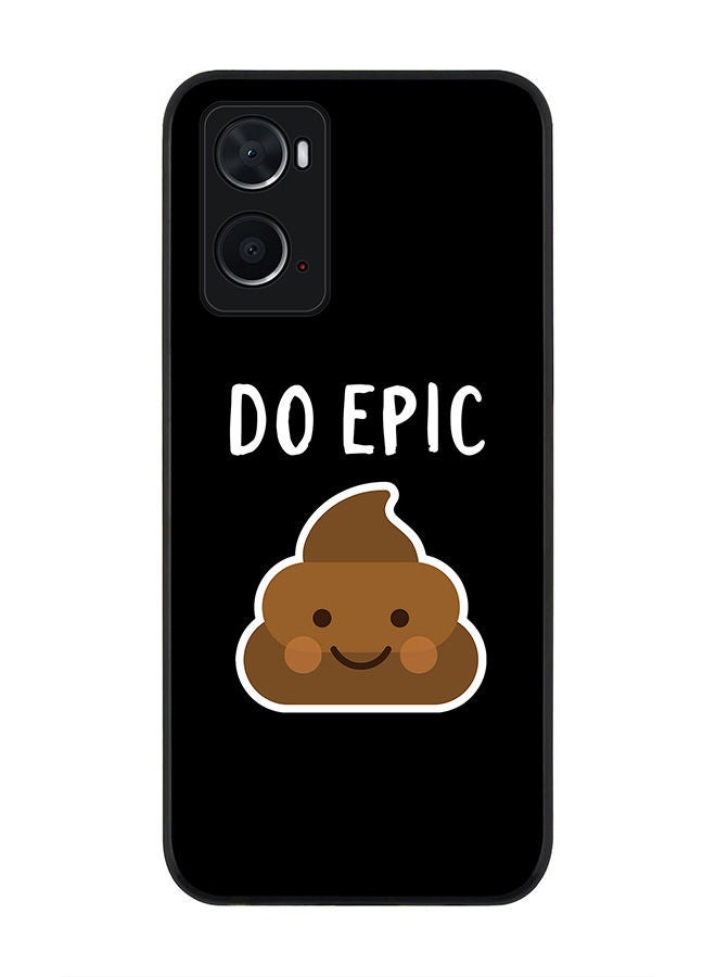 Stylizedd Rugged Black edge case for Oppo A96 4G/A36/A76 Slim fit Soft Case Flexible Rubber Edges Anti Drop TPU Gel Thin Cover - Do epic shit - Image 1