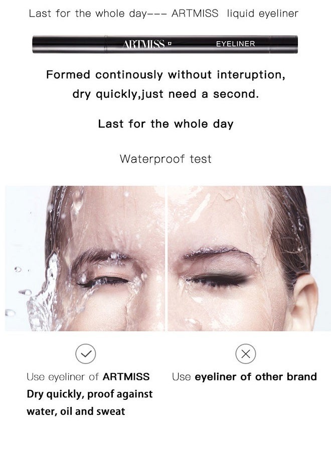 ARTMISS Color Locked Waterpoof Liquid Eyeliner 02#--BROWN  - Image 2