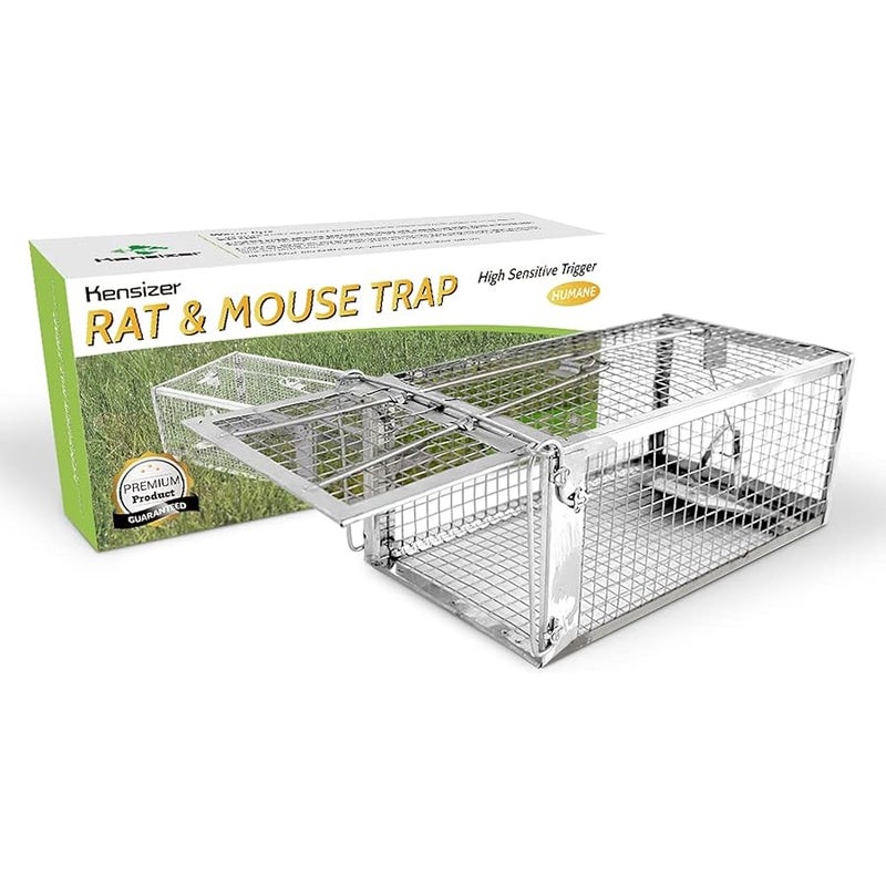Kensizer Humane Rat Trap, Chipmunk Rodent Trap That Work for Indoor and Outdoor Small Animal - Mouse Voles Hamsters Live Cage Catch and Release - Image 2