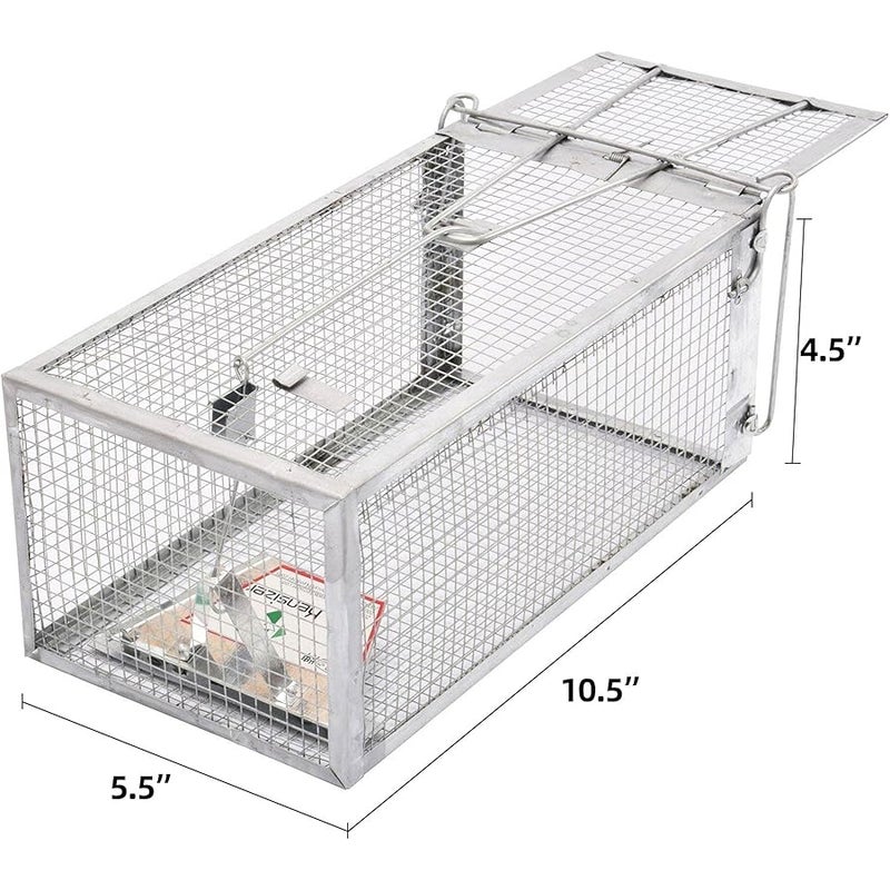 Kensizer Humane Rat Trap, Chipmunk Rodent Trap That Work for Indoor and Outdoor Small Animal - Mouse Voles Hamsters Live Cage Catch and Release - Image 3