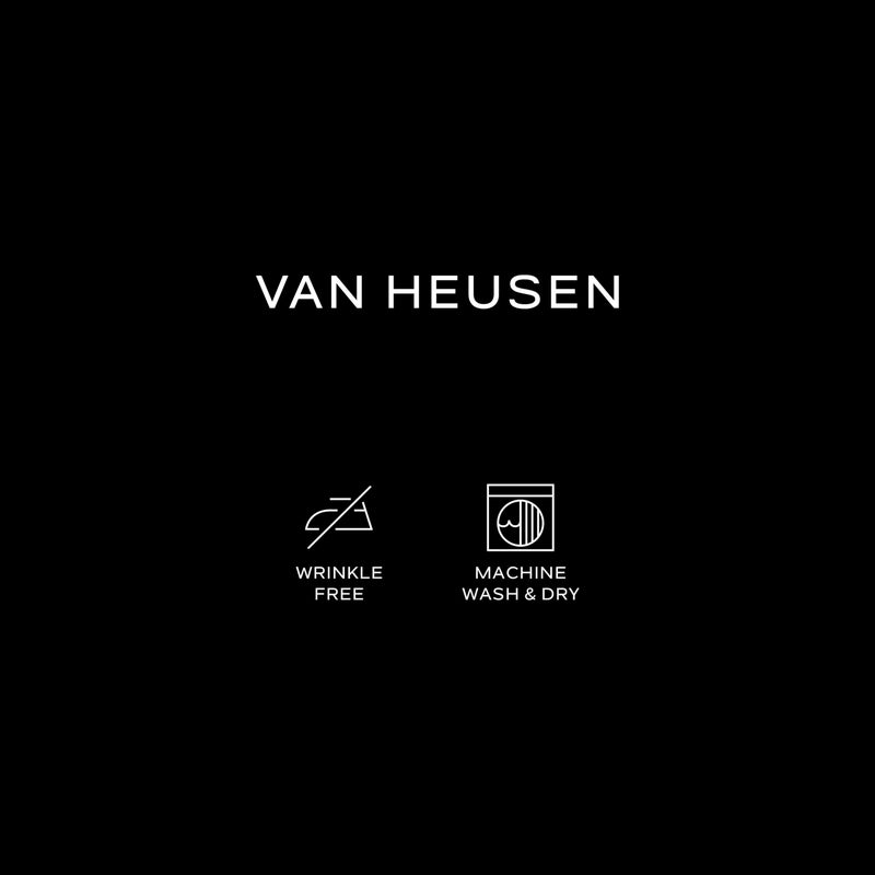Van Heusen قمصان رسمية للرجال من فان هيوزن مقاس طويل، قماش بوبلين، رمادي، 19" عنق 35"-36" كم - Image 4