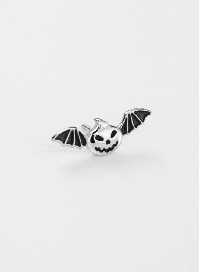 FANSING 18g Earrings for Women Threadless Labret Studs Pumpkin Bat Push Pin Earrings 5mm Length Conch Earlobe Rook Tragus Piercing Jewelry Surgical Steel Halloween Jewelry - Image 2
