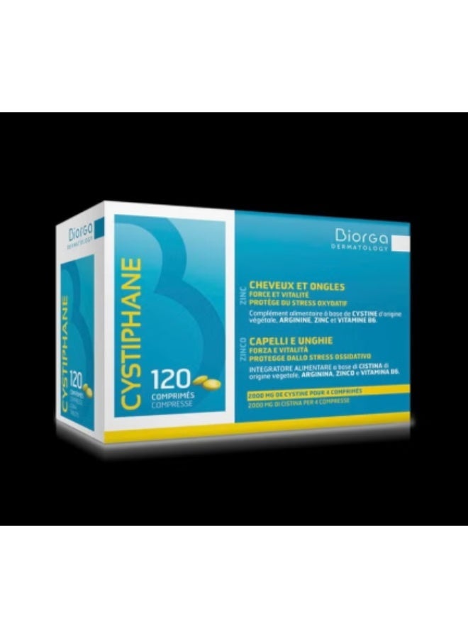 Biorga Cystiphane Hair & Nail Supplement: L-Cystine, Zinc, B6 Tablets, 120 Count - Image 4