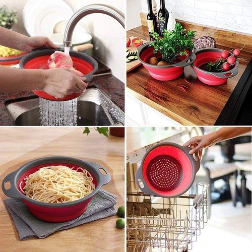 Naivete Silicone Colander Perfect for Draining(Multi Color,2 Pc) - Image 3