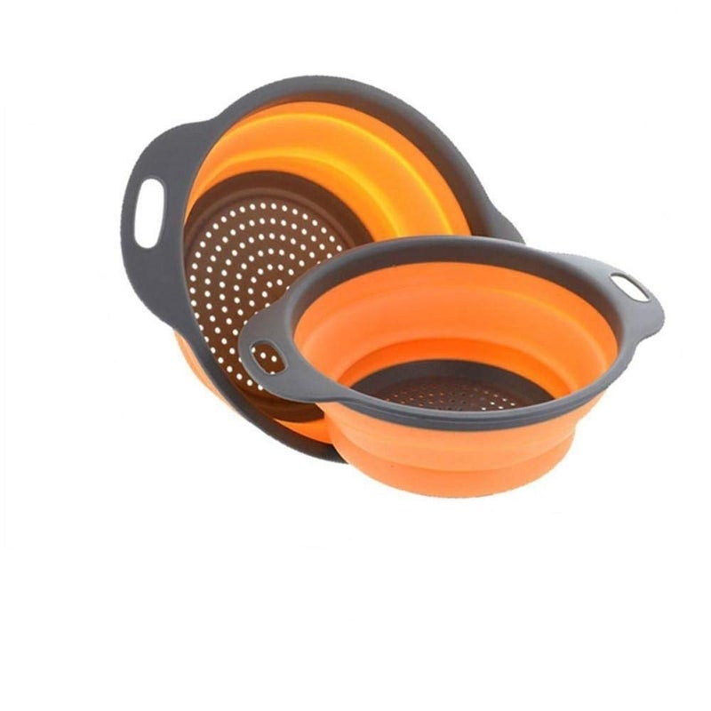 Naivete Silicone Colander Perfect for Draining(Multi Color,2 Pc) - Image 1