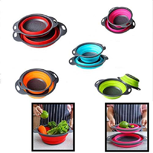 Naivete Silicone Colander Perfect for Draining(Multi Color,2 Pc) - Image 2