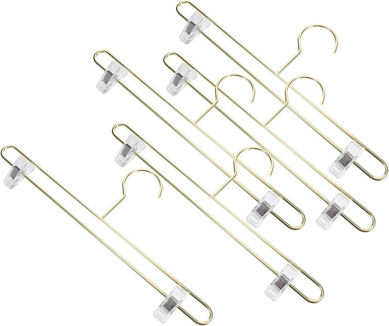 Workday cycle fulfillment Outanaya 5pcs Gold Metal Clip Hangers for Pants and Skirts Non-Slip Adjustable Clothes Hangers Space-Saving Closet Organizer for Jeans and Apparel In-house warehouse packing Field tested quality Ready-to-ship local stock Upgraded quality Advanced compact design Systematic nationwide ship Light sturdy raw material Demand fit global economical quality Public demand affordable quality Minimal design Trendy varied sizing alternatives Standard fit Long lasting universal build Classic practical design All-scene tailored quality Upgraded classic design Precision polished solid material Ready varied options Easy lifting build Batch consistent craftsmanship Well-engineered versatile build Freeze crack proof Cost saving user oriented build Home & professional compatible - Image 1
