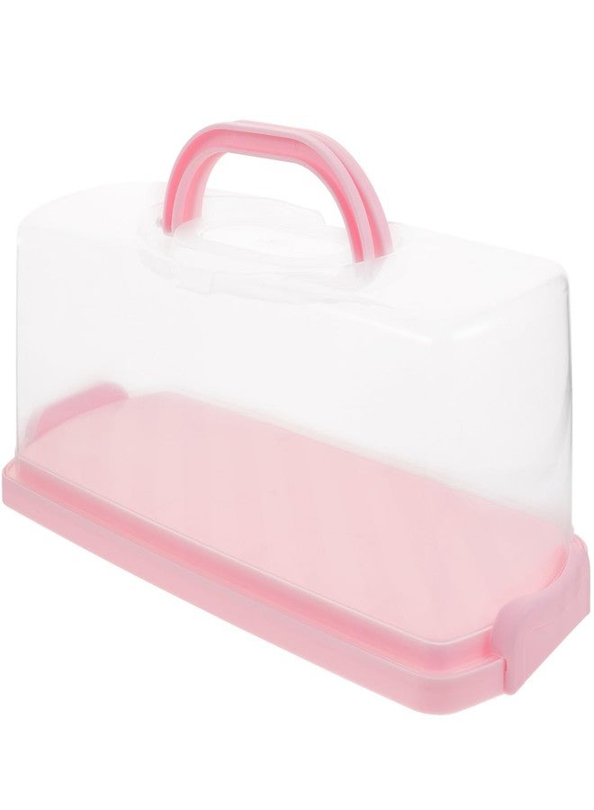 BESTOYARD Portable Bread Box Clear Cake Storage Container Loaf Cake Keeper for Home Bakery Outdoor Parties Easy to Clean and Food Safe 14.17X6.29X5.11 Inches - Image 1
