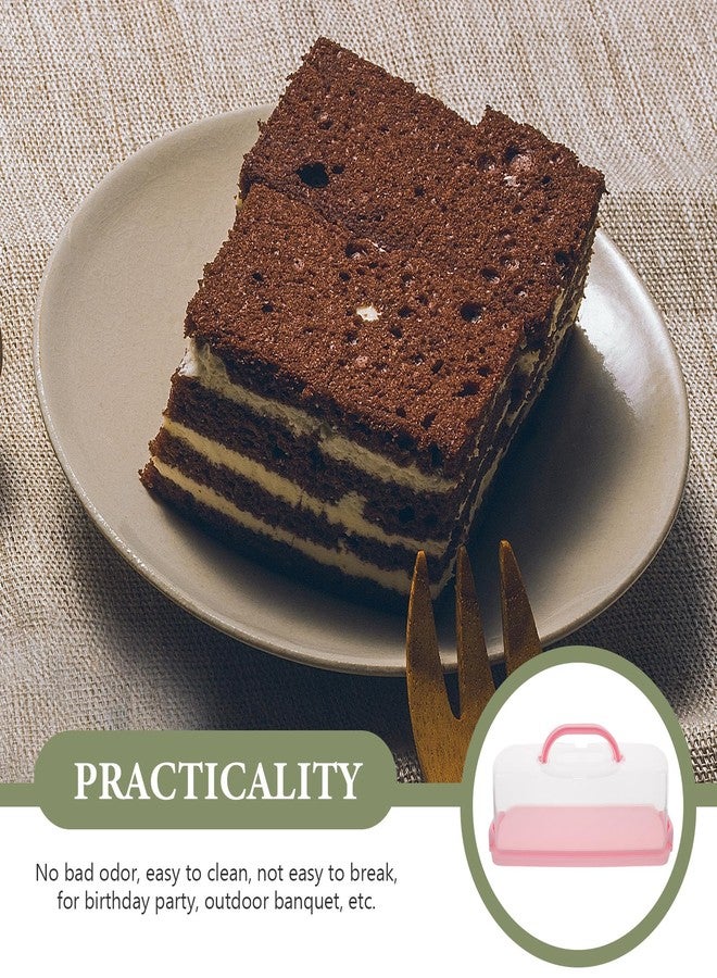 BESTOYARD Portable Bread Box Clear Cake Storage Container Loaf Cake Keeper for Home Bakery Outdoor Parties Easy to Clean and Food Safe 14.17X6.29X5.11 Inches - Image 3