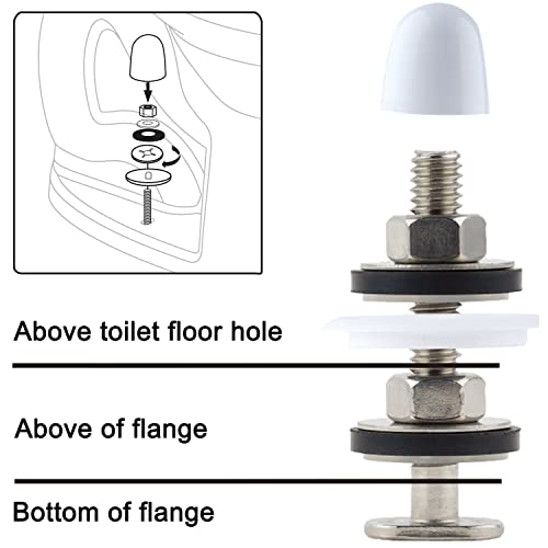 iFealClear 2 Sets Toilet Wax Ring Kit with Bolts, PE Flange and Extra Retainers, Thick Wax Ring Gasket for Toilet Bowl, Washers Bolt Caps Gasket Use for Most Toilets- Gas, Odor and Watertight Seal - Image 5