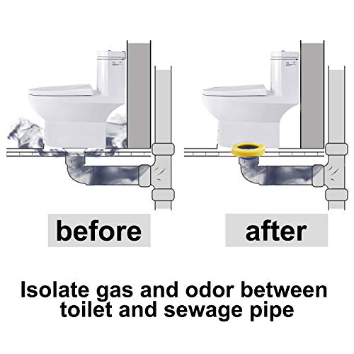 iFealClear 2 Sets Toilet Wax Ring Kit with Bolts, PE Flange and Extra Retainers, Thick Wax Ring Gasket for Toilet Bowl, Washers Bolt Caps Gasket Use for Most Toilets- Gas, Odor and Watertight Seal - Image 3
