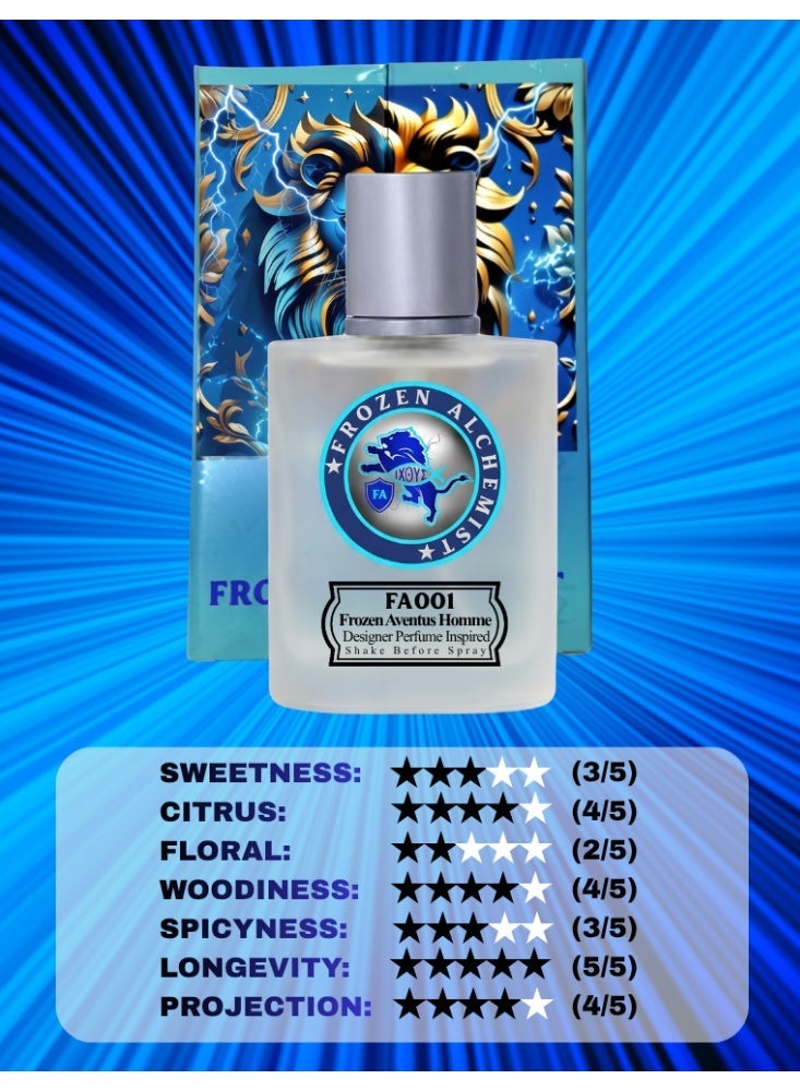 Frozen Alchemist Frozen Aventus (FA001) EDP 100ml for Men by Frozen Alchemist | Luxury Fruity Woody Fragrance | Pineapple, Blackcurrant, Smoky Woods & Musk | Long Lasting Eau De Parfum - Image 5
