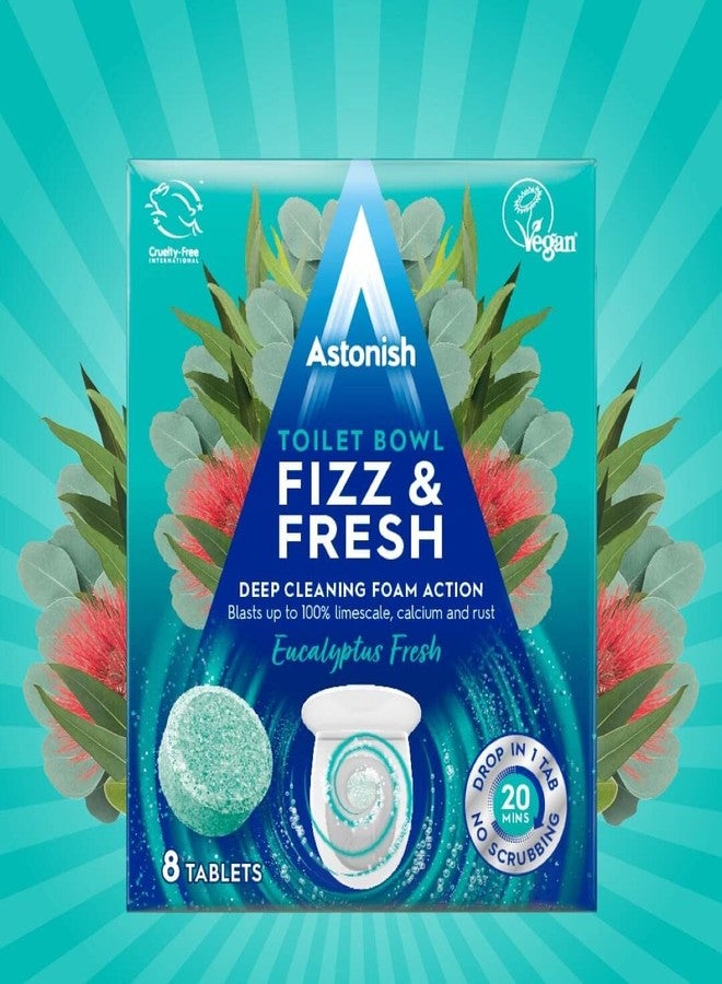 Astonish Toilet Bowl Fizz & Fresh Deep Cleaning Foam Action Tabs | 8 Toilet Block Tablets, Eucalyptus Fresh - Image 3