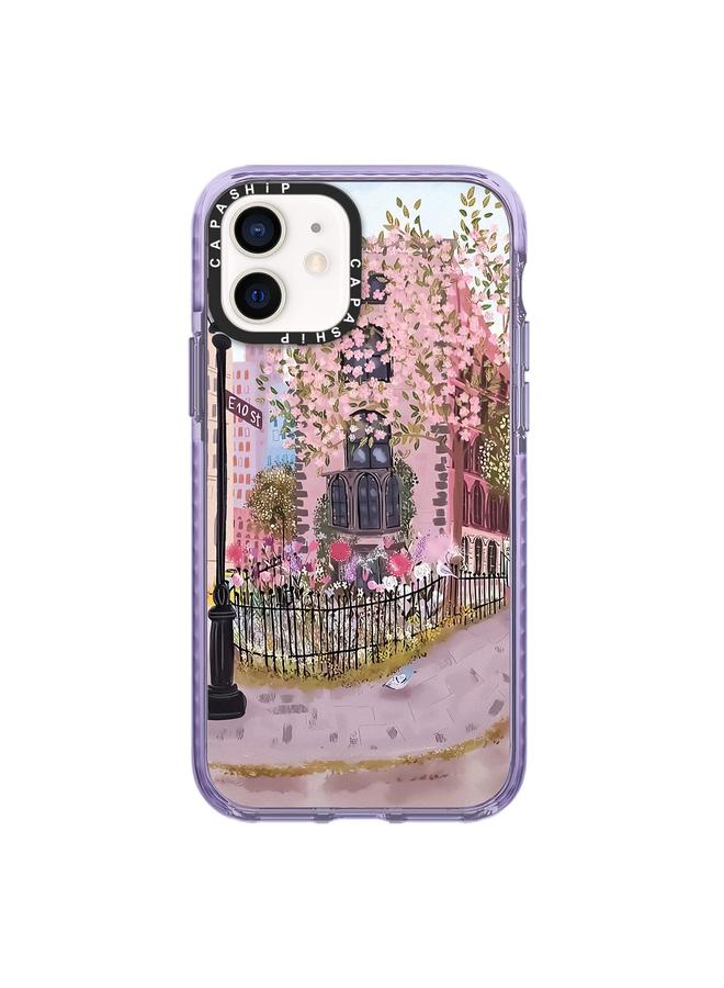 اس-توب جراب لهاتف iPhone 12 mini بنمط توضيحي بسيط وغطاء كامل للهاتف - Image 1