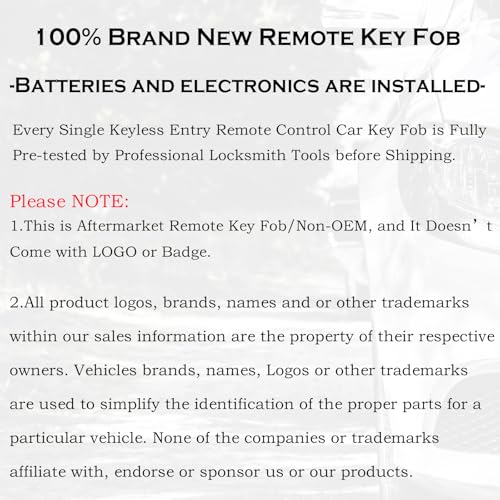 SUPALAND Keyless Entry Remote Control Key Fob Replacement Fits for GMC Sierra 1500 2500 3500 2019 2020 2021 2022 2023 Chevrolet Silverado 1500 2500 3500 HYQ1ES 13522904 13522854 433 MHz - Image 5