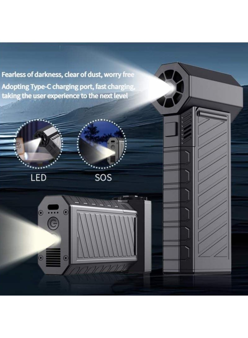 Booster Electric Air Blower Gun & Small Hand Fan with Turbo Blades, Super Power AirDuster, Portable Turbo Violent Mini Jet Fan - Image 3