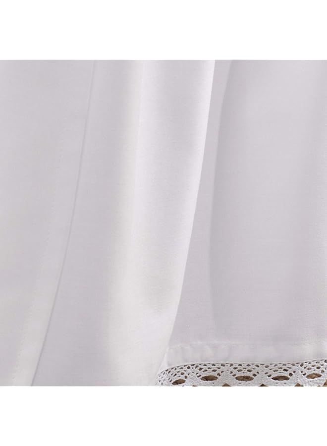 LAURA ASHLEY Home King Bedskirt Luxury Bedroom Decor Wrinkle And Fade Resistant Crochet Ruffle White King - Image 4