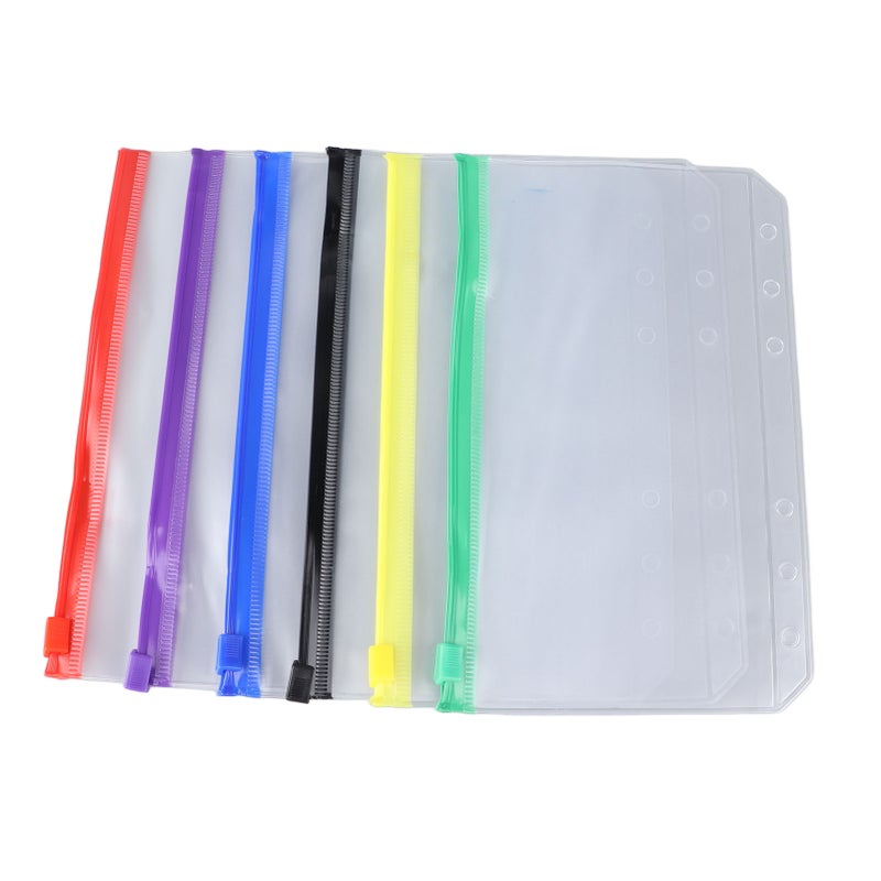 31pcs A6 Size Multicolor Zip Plastic Envelopes Translucent Waterproof Reusable Zipper Folders for Office Classroom Dormitory - Image 2