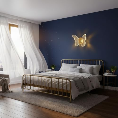 BrightLyt Butterfly Design Wall Lights for Home Decoration, Wall Lamps for Living Room/Kids Room, Bathroom Mirror Side Lamps, Led Wall Lamps for Restaurants/Cafe (3 in 1 Natural, Cool and Warm) - Image 2