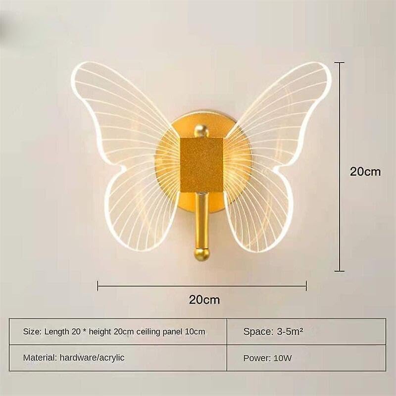 BrightLyt Butterfly Design Wall Lights for Home Decoration, Wall Lamps for Living Room/Kids Room, Bathroom Mirror Side Lamps, Led Wall Lamps for Restaurants/Cafe (3 in 1 Natural, Cool and Warm) - Image 5