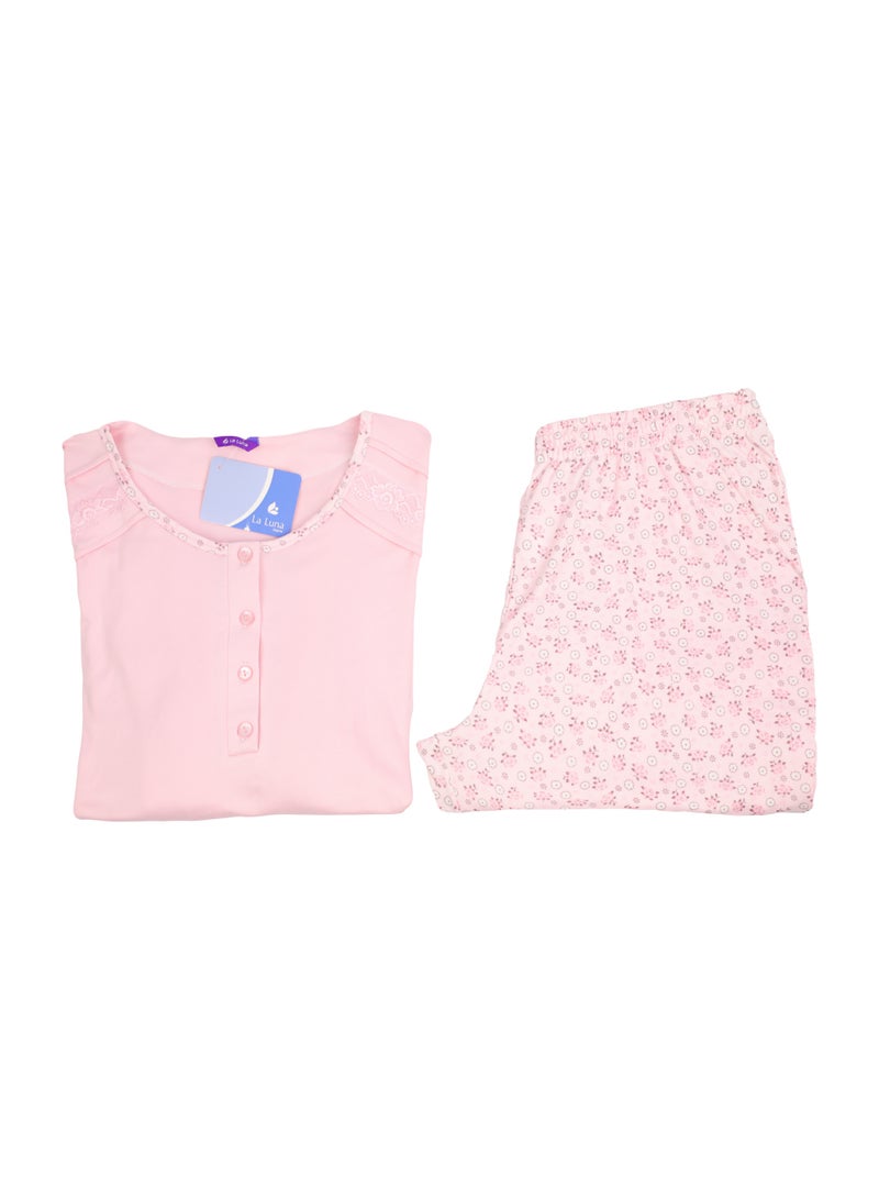 Dadoush Women's winter pajamas made of soft cotton, casual women's pajamas made of durable and beautiful fabric - Luxury women's winter pajama set from Dadoush - Two-piece women's cotton pajamas for more warmth and elegance. - Image 4