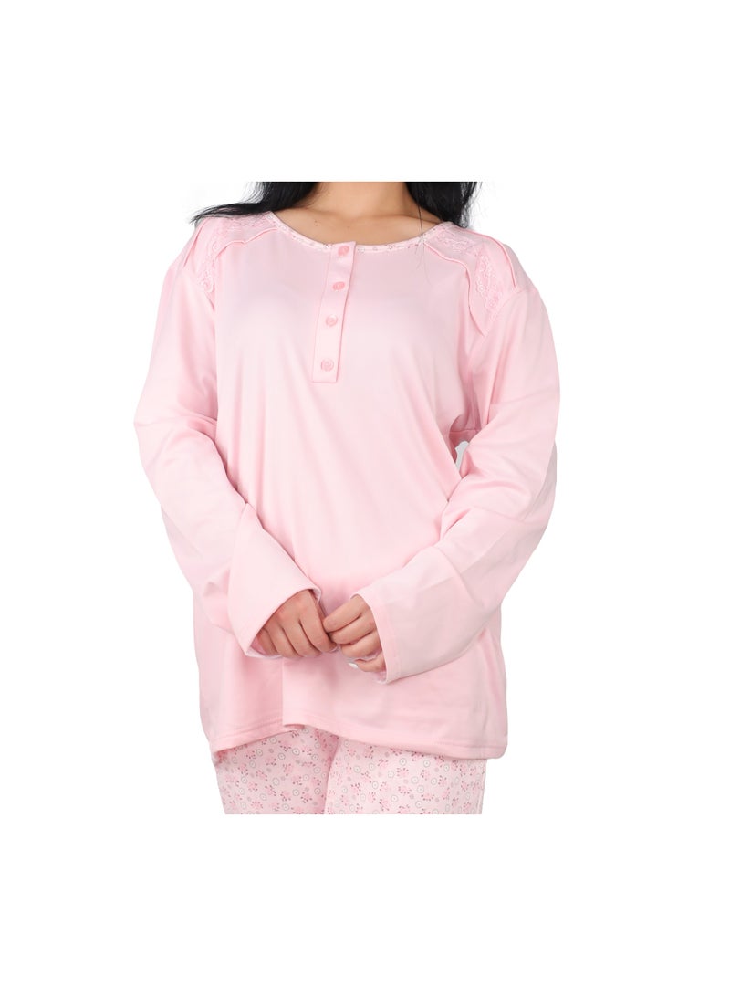 Dadoush Women's winter pajamas made of soft cotton, casual women's pajamas made of durable and beautiful fabric - Luxury women's winter pajama set from Dadoush - Two-piece women's cotton pajamas for more warmth and elegance. - Image 5