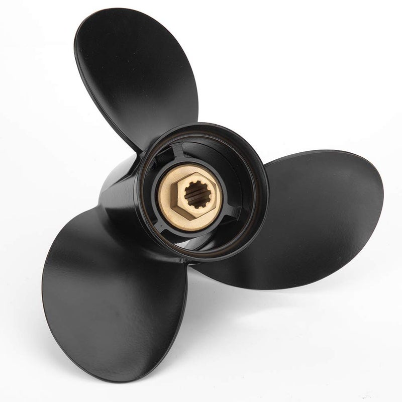 VIF 10 3/8 x 13 (10 Spline Tooth) OEM Parts No.48-19640A40 Upgrade Aluminum Boat Propeller fit outboard Motos 9.9/15/18/20/25HP, Rh - Image 2