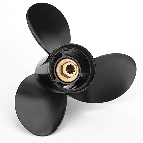 VIF 10 3/8 x 13 (10 Spline Tooth) OEM Parts No.48-19640A40 Upgrade Aluminum Boat Propeller fit outboard Motos 9.9/15/18/20/25HP, Rh - Image 1
