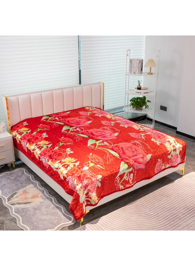 ستارجولد بطانية كلاودي أحادية الطبقة، مقاس 220×240 سم - بطانية قطيفة فائقة النعومة والدفء وخفيفة الوزن لجميع المواسم، مريحة للغاية وقماش متين - Image 1