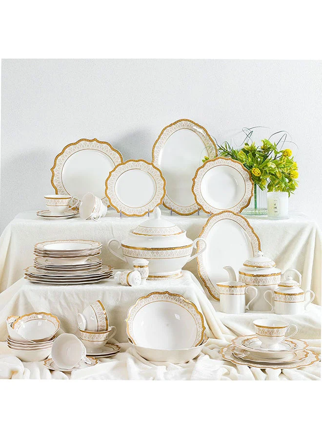 DANUBE HOME 49-Piece Caroline Dinnerware Set