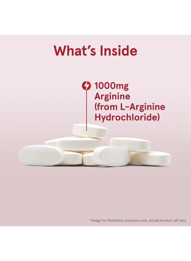 jarrow formulas أرجينين 1000 ملغ، مكمل غذائي، يدعم إنتاج أكسيد النيتريك، يدعم تخليق البروتين، 100 قرص، يكفي حتى 100 يوم - Image 3