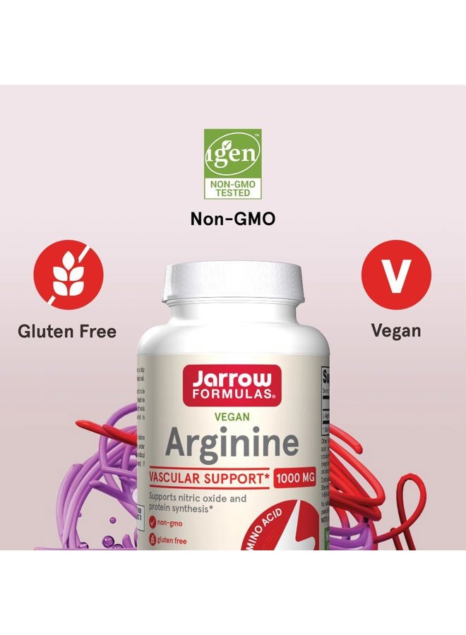 jarrow formulas أرجينين 1000 ملغ، مكمل غذائي، يدعم إنتاج أكسيد النيتريك، يدعم تخليق البروتين، 100 قرص، يكفي حتى 100 يوم - Image 5