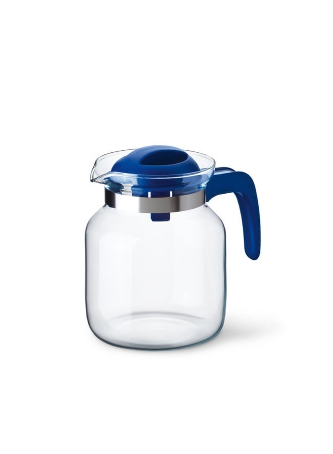 Simax 1 Liter Czech Round Thermal Glass Jug With Colored Handle