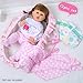 PEDOLLTREE 12 Pcs Reborn Baby Dolls Clothes Girl Pink Elephant Outfit Accessories for 1722 Inch Reborn Doll Newborn Girl with Pink Heart Bassinet - Image 4