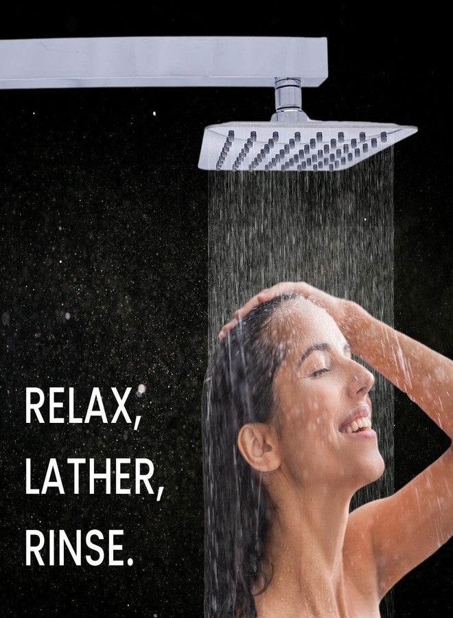 SAMANEA RS88-18SA Rain Shower head with Shower arm and flange (ABS, Chrome, Brass, Pack of 1) - Image 4