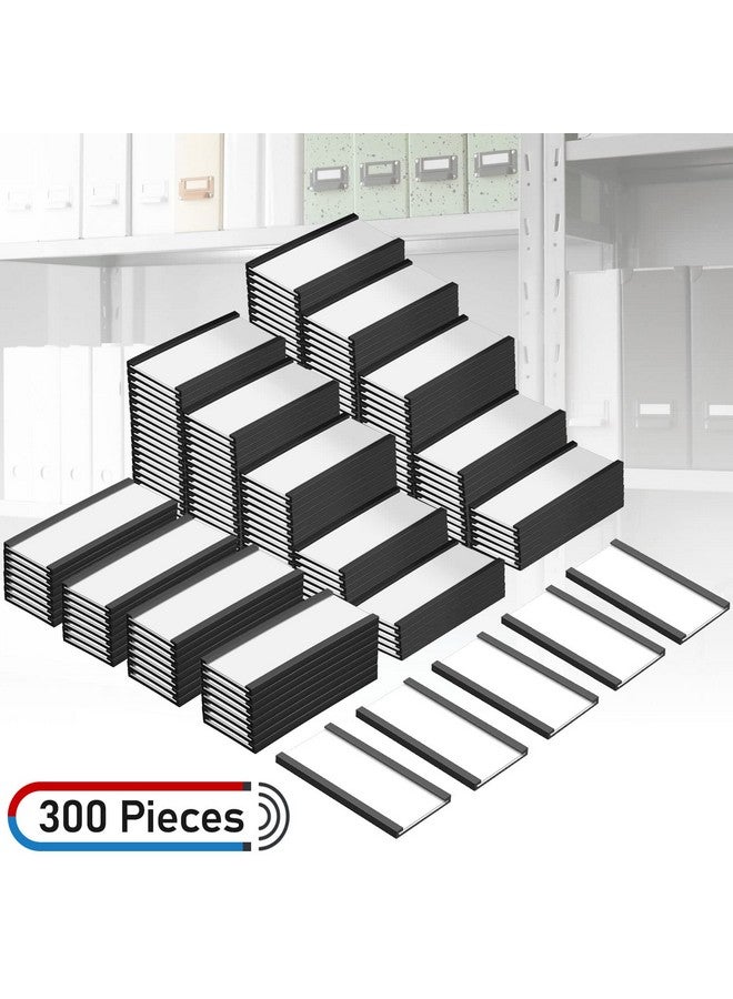 تيلينغ 300 قطعة من حاملات الملصقات المغناطيسية وحاملات البطاقات المغناطيسية مع أفلام واقية وشرائط بديلة للرفوف المعدنية وخزانة الملفات وصندوق البريد والسبورة البيضاء (1 × 3 بوصة) - Image 2