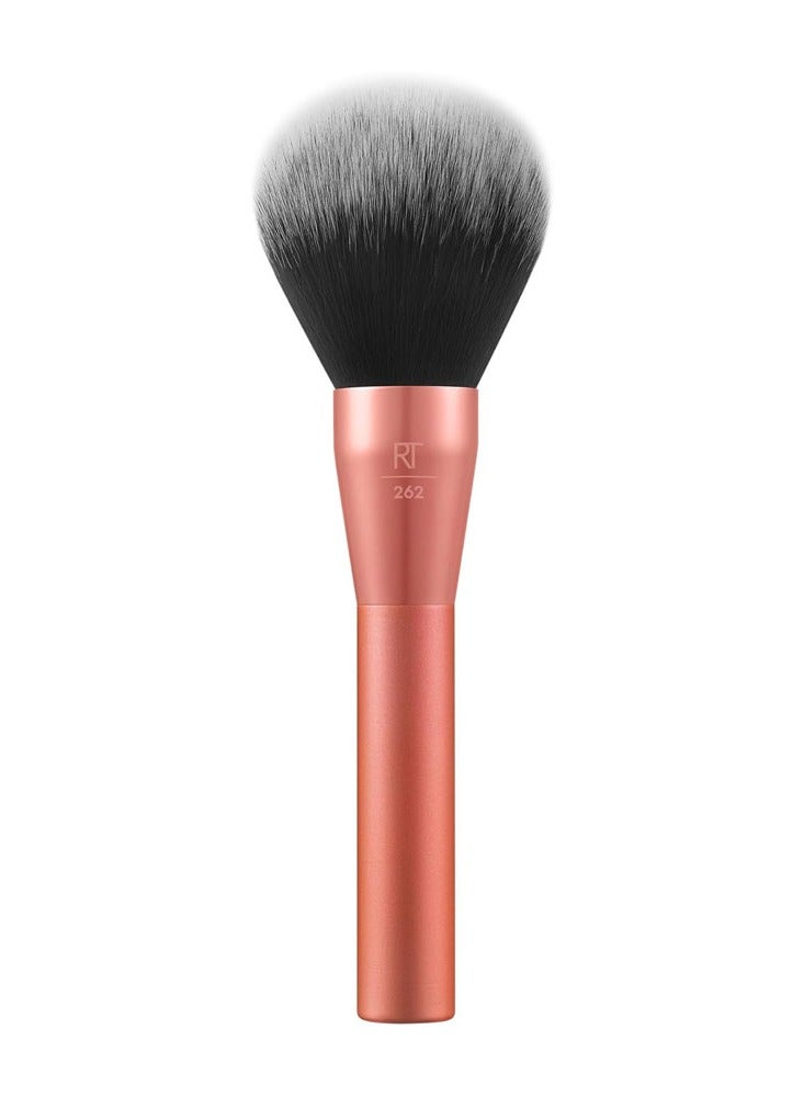 Real Techniques Extra Big Powder Brush, Large Makeup Brush For Powder, Fluffy Head For All-Over Setting, XL Oversized Brush For Quick Application, Cruelty-Free, Synthetic Bristles 1 Count pink - Image 2