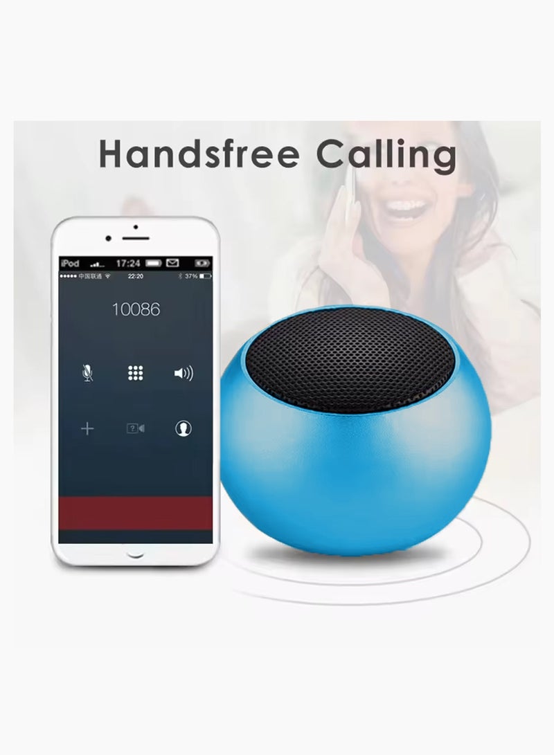 دبليو تيك ميكروفون سماعة لاسلكية صغيرة TWS رياضية محمولة بمضخم صوت لطيف من المعدن للسماعات العالية للأعمال - أزرق سماوي - Image 5