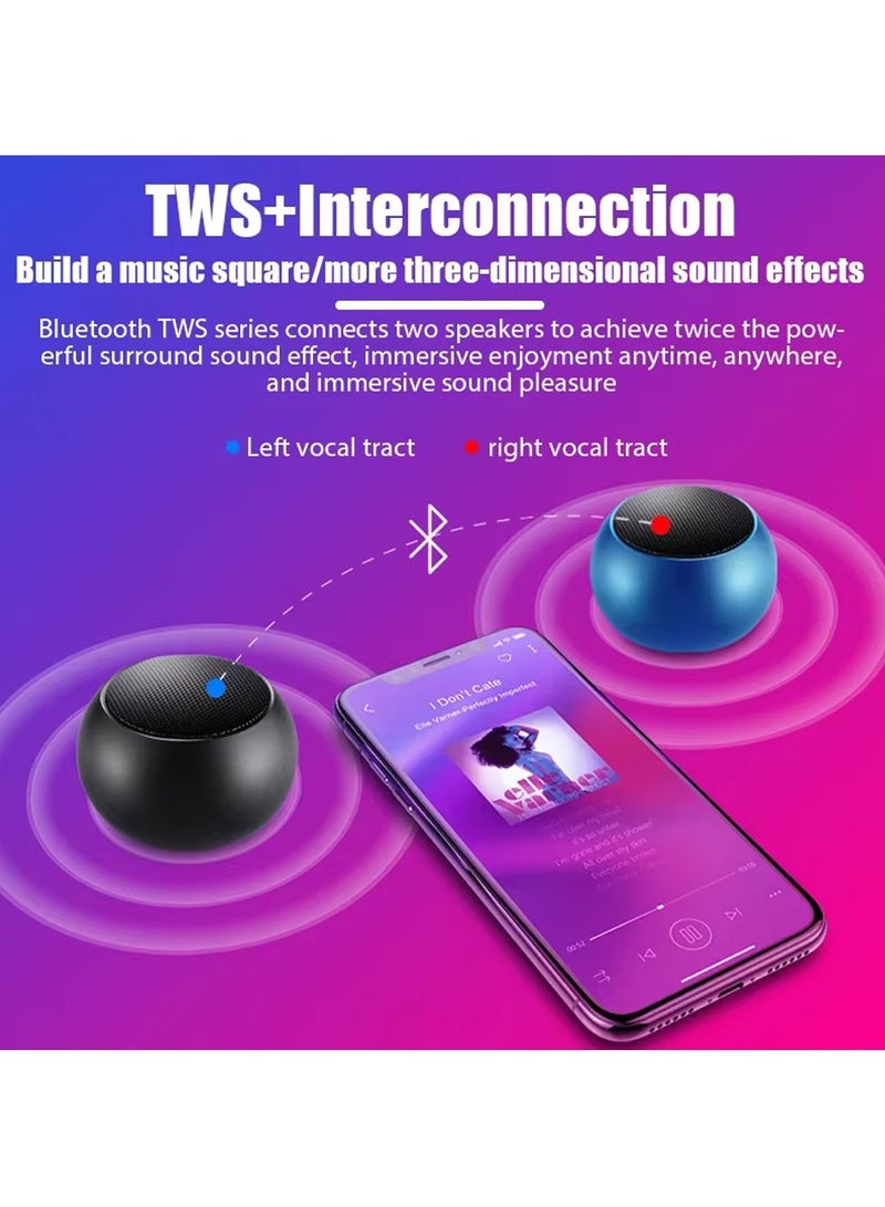 دبليو تيك ميكروفون سماعة لاسلكية صغيرة TWS رياضية محمولة بمضخم صوت لطيف من المعدن للسماعات العالية للأعمال - أزرق سماوي - Image 3