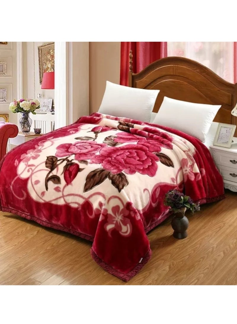 بطانية شتوية ثقيلة بمقاس 240 سم في 200 سم ووزن 6 كجم بطبقة مزدوجة فائقة النعومة بطانية فاخرة للكبار – دفء وراحة بأناقة - Image 3