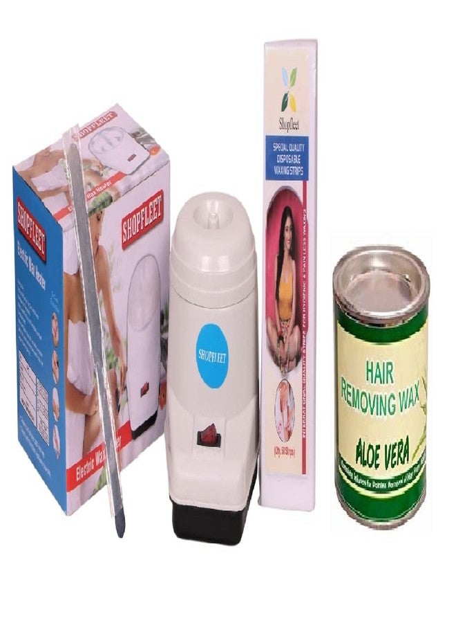 Shopfleet مجموعة شوب فليت: سخان شمع + 500 غرام من شمع الصبار + 50 شريحة شمع + ملعقة واحدة - Image 2