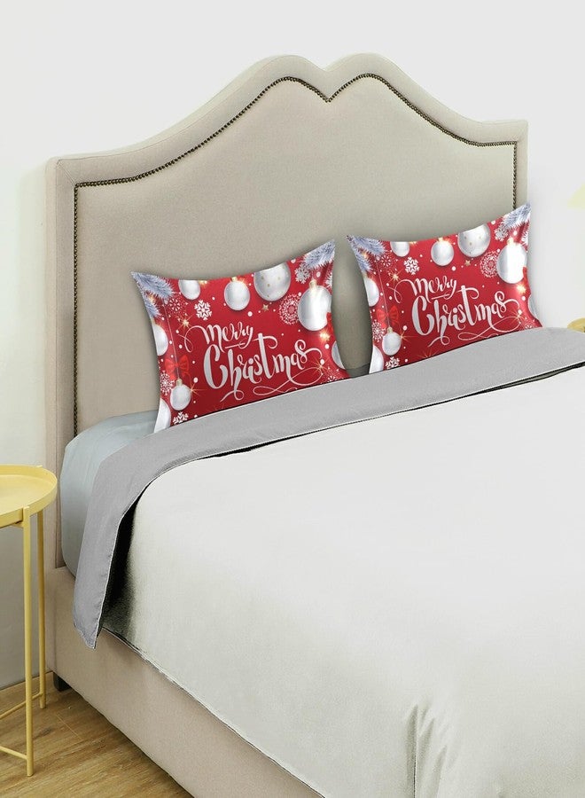 xigua Christmas Tree Snowflakes Satin Pillowcase, for Hair and Skin Pillow Cases, with Envelope Closure Silk Pillowcase, Soft and Breathable Printed Satin Pillow Covers, Queen Size 20x30 Inches - Image 5