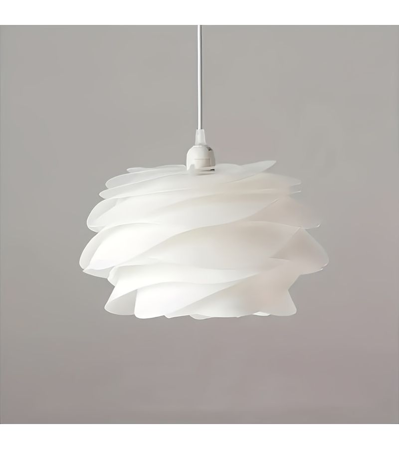 White Arc Pendant Light Modern Minimalist Shade for Bedroom Living Room - Image 3