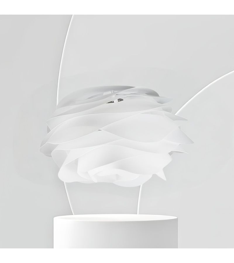 White Arc Pendant Light Modern Minimalist Shade for Bedroom Living Room - Image 4