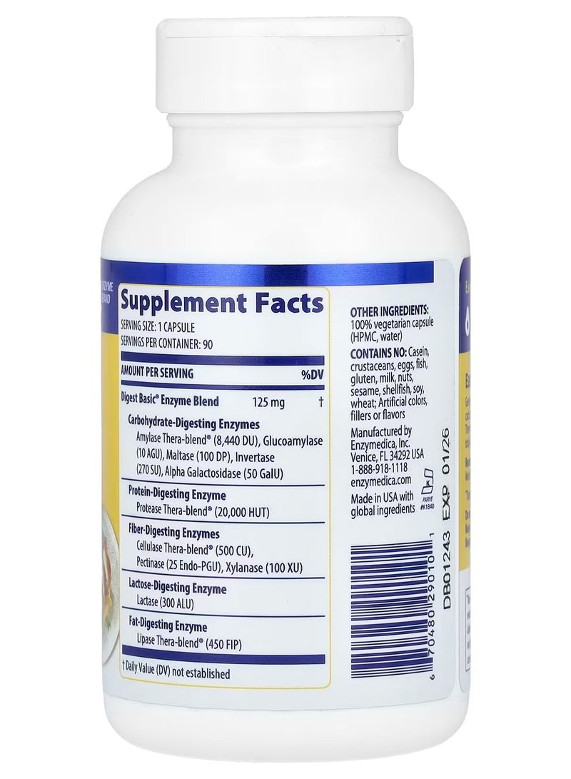 إنزيميديكا دايجست بيسك®، 90 كبسولة - Image 2