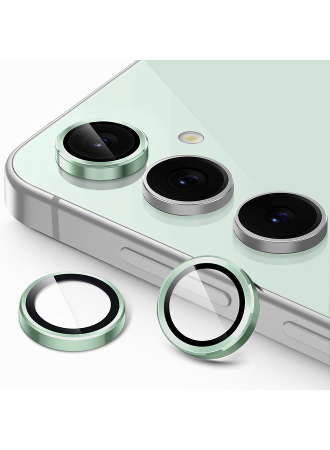 جي تيك واقي عدسة الكاميرا لهاتف Samsung Galaxy S24 Fe 9H من الزجاج المقوى بحلقة معدنية فردية عالية الوضوح، مجموعة واحدة باللون الأخضر النعناعي - Image 1