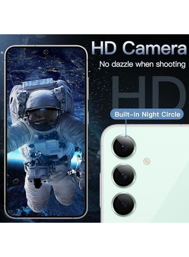 جي تيك واقي عدسة الكاميرا لهاتف Samsung Galaxy S24 Fe 9H من الزجاج المقوى بحلقة معدنية فردية عالية الوضوح، مجموعة واحدة باللون الأخضر النعناعي - Image 4