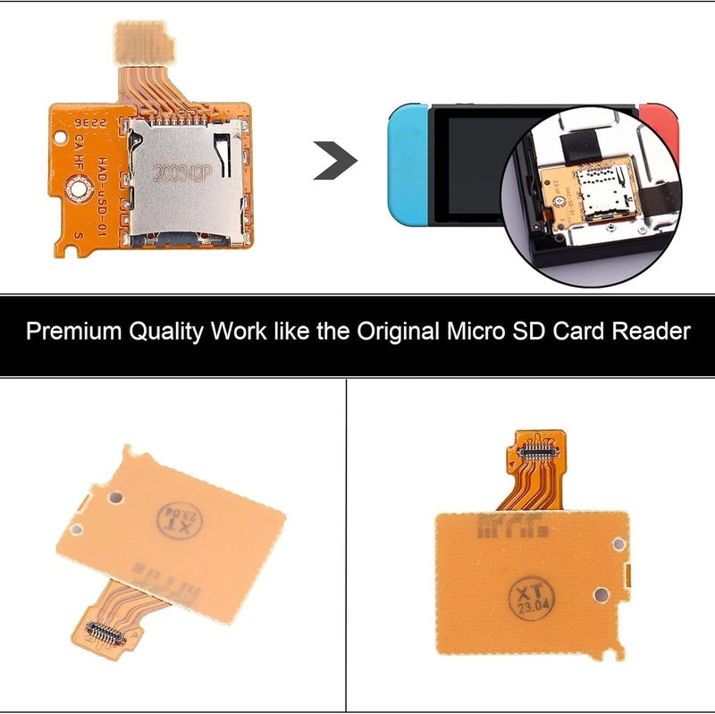 1 حزمة قارئ بطاقة Micro SD بديل لـ Nintendo Switch HAC-SD-01، لوحة قارئ فتحة بطاقة ذاكرة TF بديل لوحدة التحكم NS - Image 3