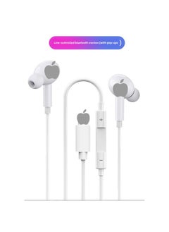Suitable For The Second Generation Of Apple Headphones In-ear Subwoofer Android Universal In-line Pop-up Window Wire Control Third Generation LeTV Headphones-Color:The Third Generation (flat Head Bluetooth Pop-up Window) Apple's Defective Rate Is Controlled At 3/1000