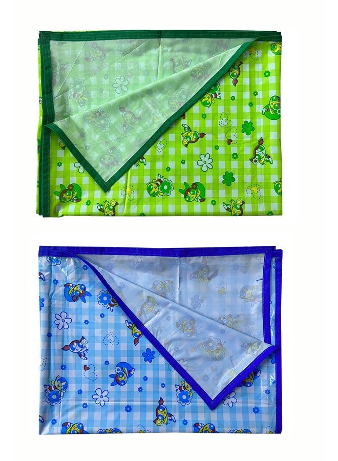 إيكوسوفت غطاء بلاستيكي EcoSoft، غطاء PVC للأطفال، غطاء مطاطي للرضع، واقي من التبول اللاإرادي (90 × 135 سم) (أزرق PPG وأخضر PPG) - Image 5